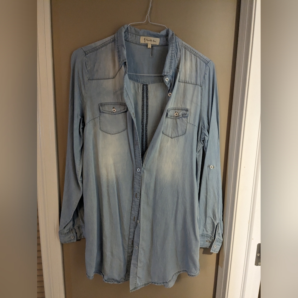 Jean button down